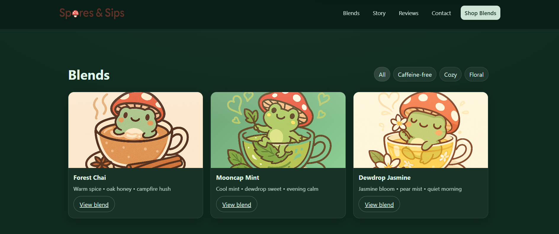Nook & Stem website design preview